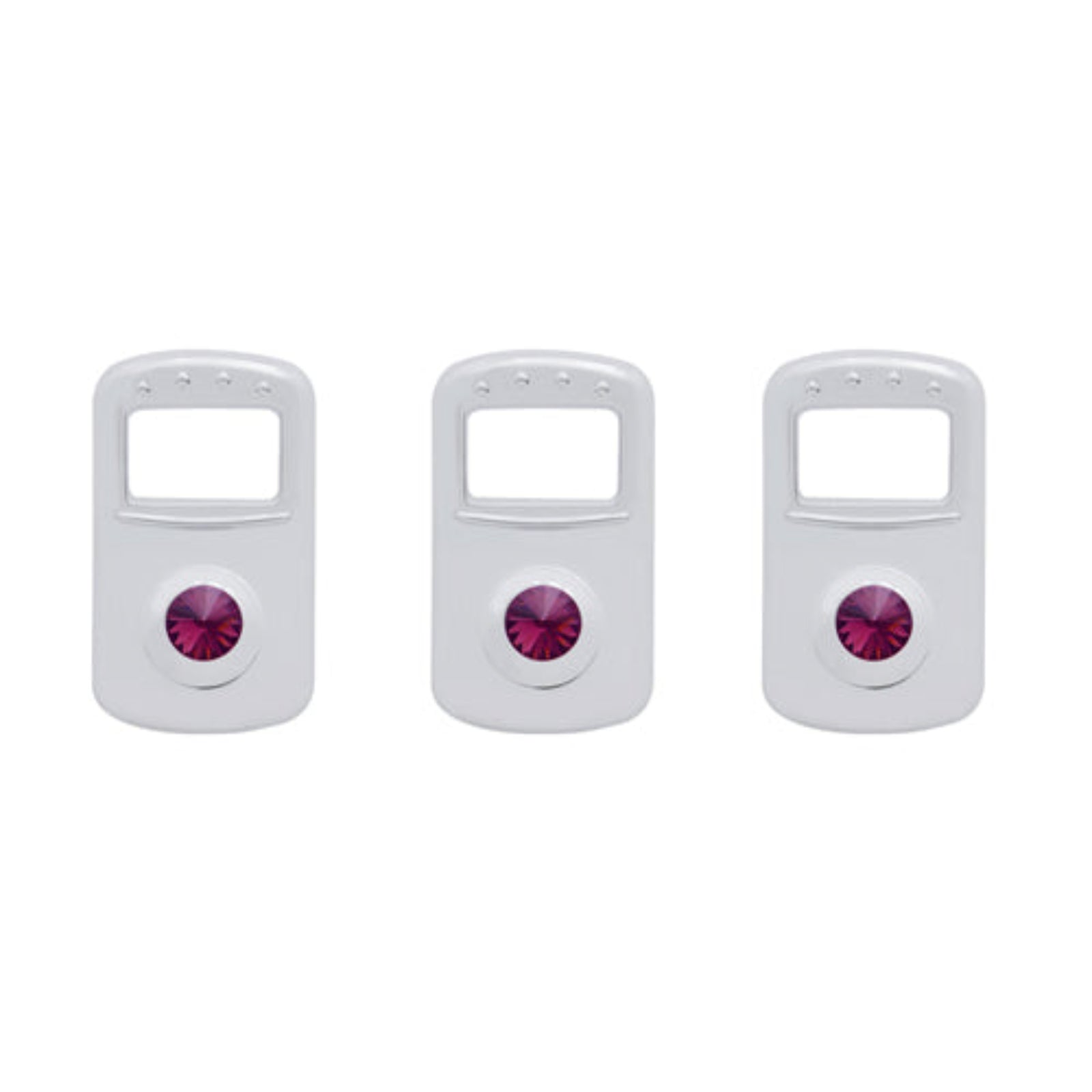 Chrome Rocker Switch Cover Purple Jewel for Kenworth and Peterbilt | United Pacific