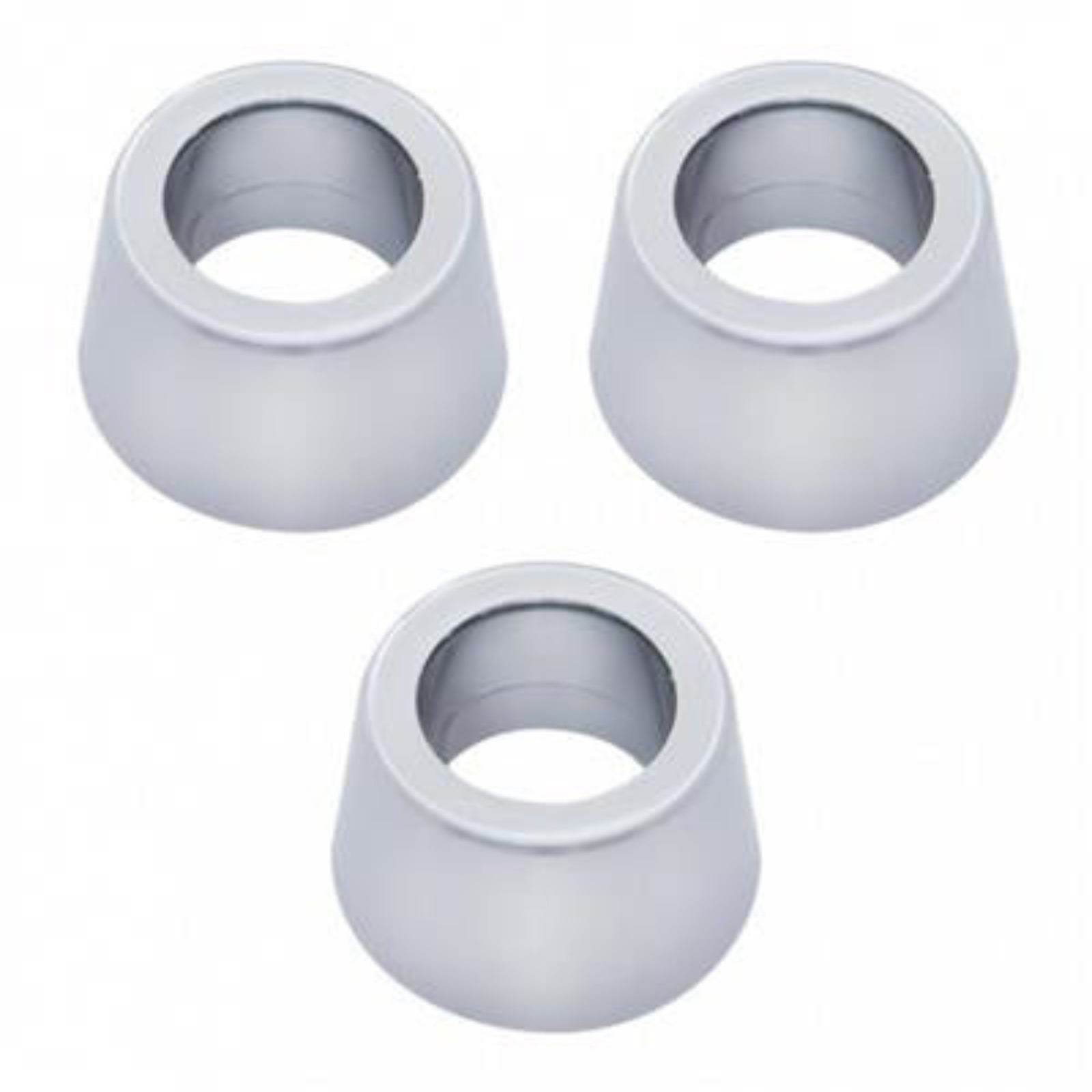 Chrome Round Dash Indicator Light Trims Peterbilt 359 3 Pack | United Pacific