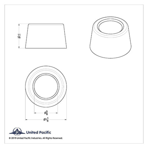 Chrome Round Dash Indicator Light Trims Peterbilt 359 3 Pack | United Pacific
