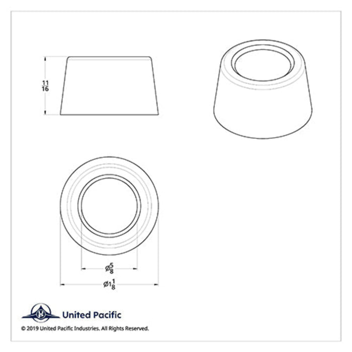 Chrome Round Dash Indicator Light Trims Peterbilt 359 3 Pack | United Pacific