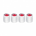 Chrome Round Valve Caps With Red Crystal | 4-Pack | United Pacific