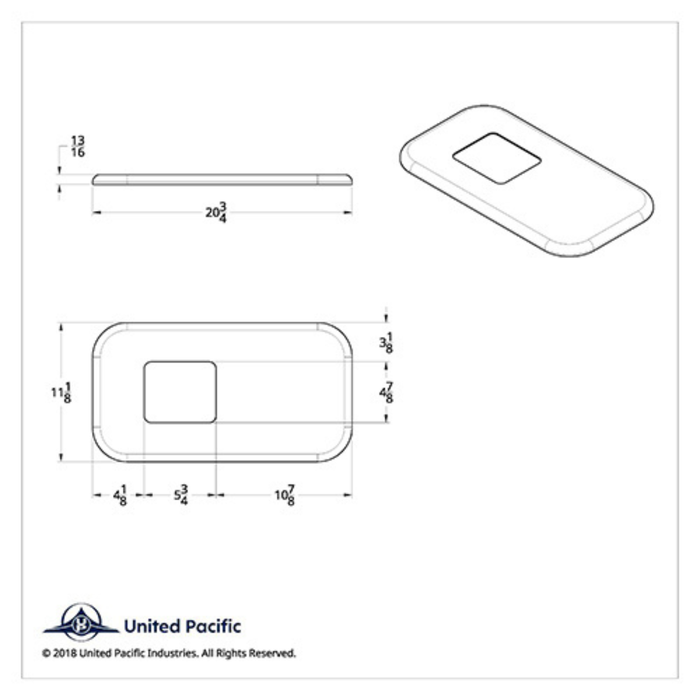 Chrome Shift Plate Cover | Fits Peterbilt OEM S22-6041M01-252 | Bulk | United Pacific