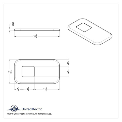 Chrome Shift Plate Cover | Fits Peterbilt OEM S22-6041M01-268 | Bulk | United Pacific