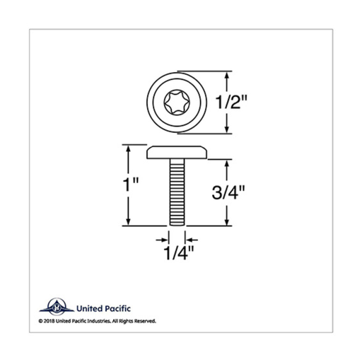 Chrome Short OEM Style Dash Screws | Kenworth | United Pacific