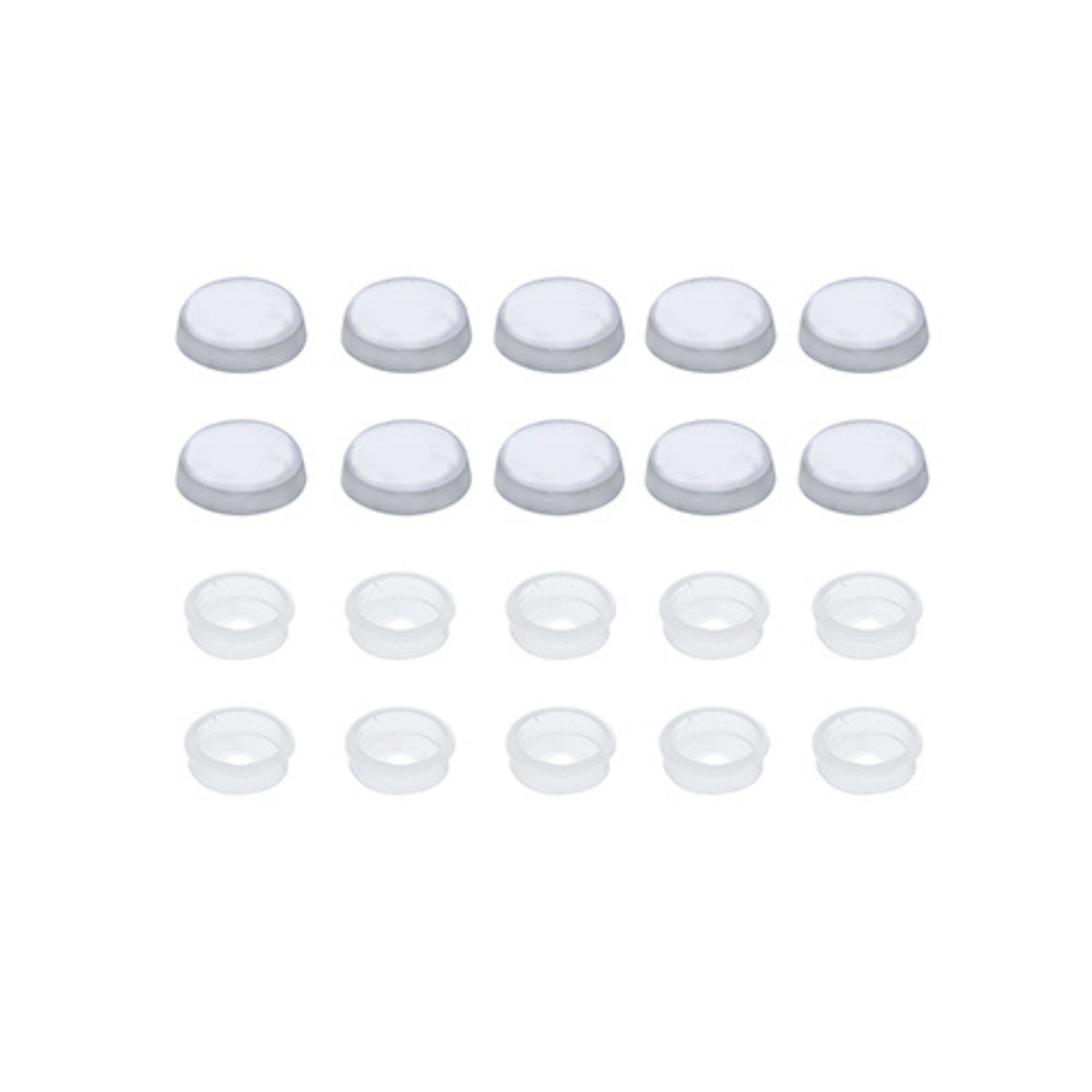 Chrome Plastic Snap-On Screw Covers | 1/4 Inch Screws | 10 Pack | United Pacific