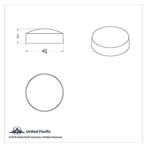 Chrome Plastic Snap-On Screw Covers | 1/4 Inch Screws | 10 Pack | United Pacific