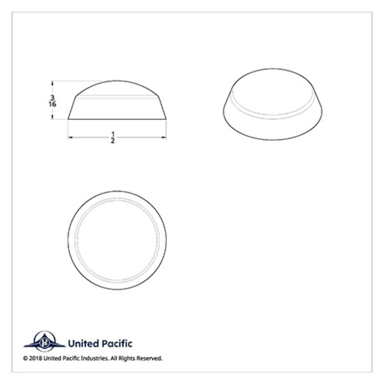 Chrome Plastic Snap-On Screw Head Covers | #6 #8 Screws | 10 Pack | United Pacific