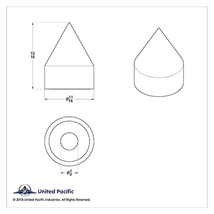 Spike Snap-On Screw Head Cover | Chrome | United Pacific