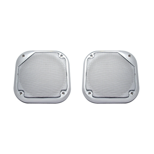 Chrome 5-1/2 Inch Square Speaker Covers Pair for Freightliner and Kenworth | United Pacific