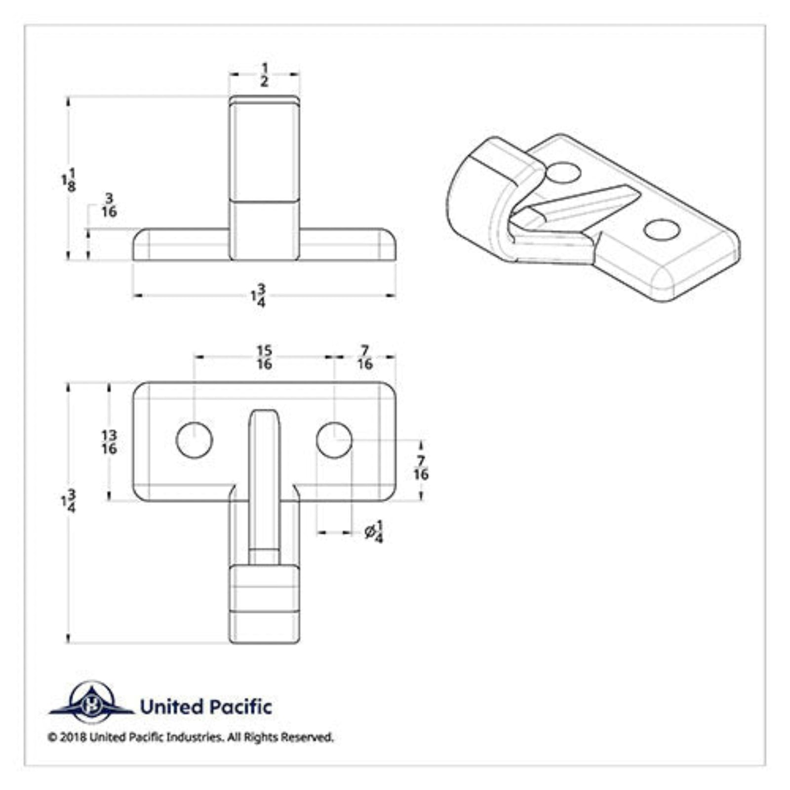 Chrome Sun Visor Hooks for Kenworth Models 1990 to 2005 | United Pacific