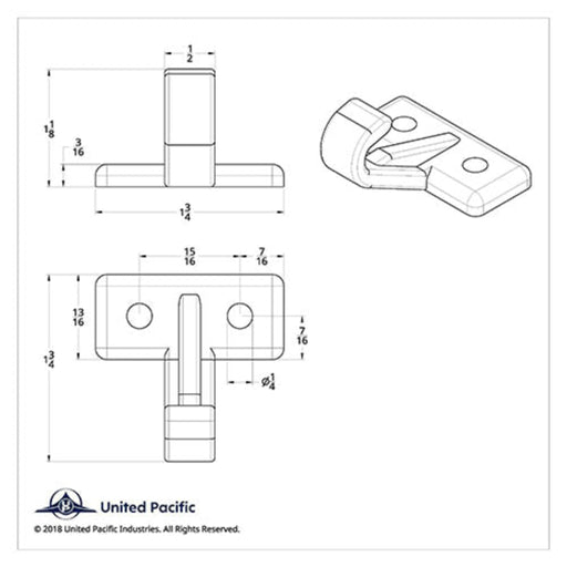 Chrome Sun Visor Hooks for Kenworth Models 1990 to 2005 | United Pacific