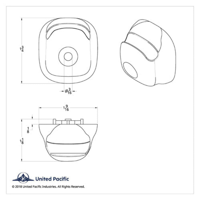 Chrome Sunvisor Hook for Peterbilt 2006 and Newer | United Pacific