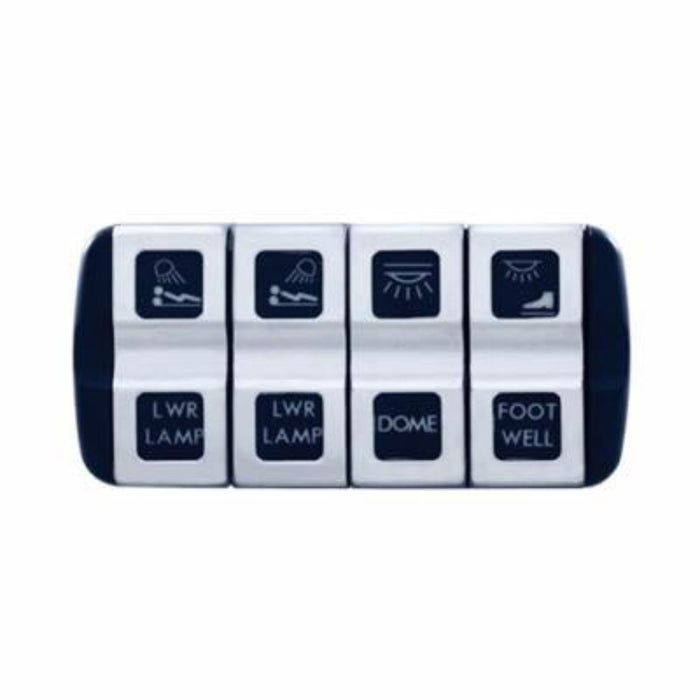 Chrome Plastic Switch Cover | 2-Opening | United Pacific