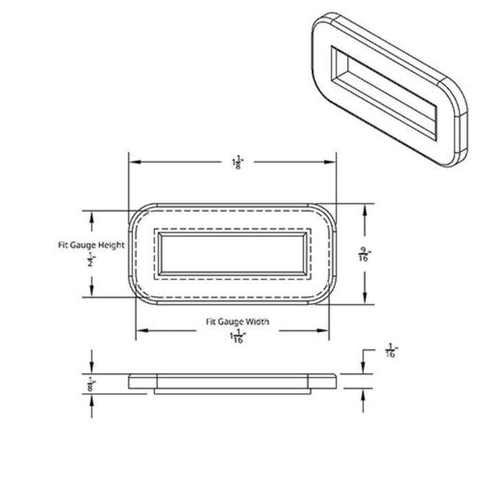 Chrome Toggle Switch Label Cover No Visor for Peterbilt | United Pacific