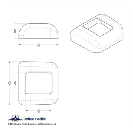 Chrome Plastic Trailer Brake Handle Base Cover | Freightliner Century Columbia Coronado | United Pacific