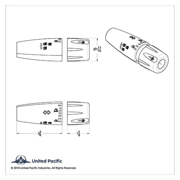 Chrome Turn Signal Lever Cover for Peterbilt and Kenworth 2006 to 2019 | United Pacific