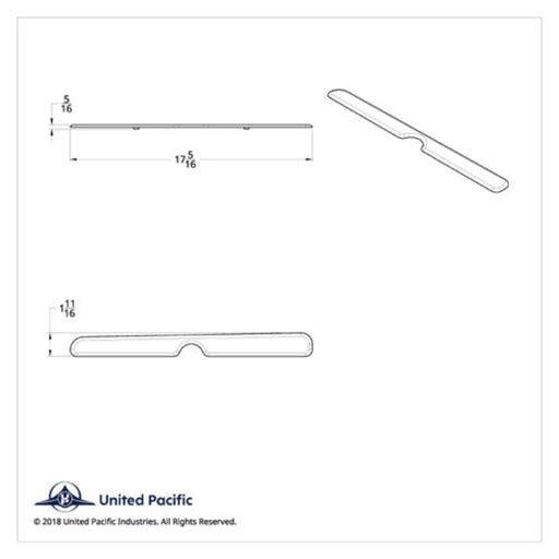 Chrome Upper Storage Door Trim for Peterbilt | United Pacific