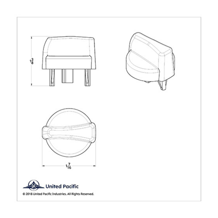Chrome Wiper Dial Knob | Kenworth 2002 to 2005 | United Pacific