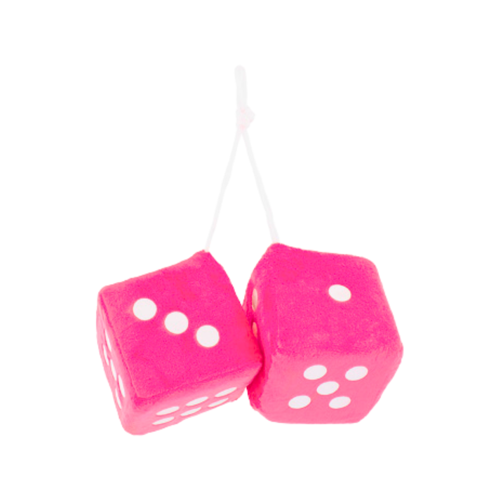 Classic Fuzzy Dice | Pink | United Pacific