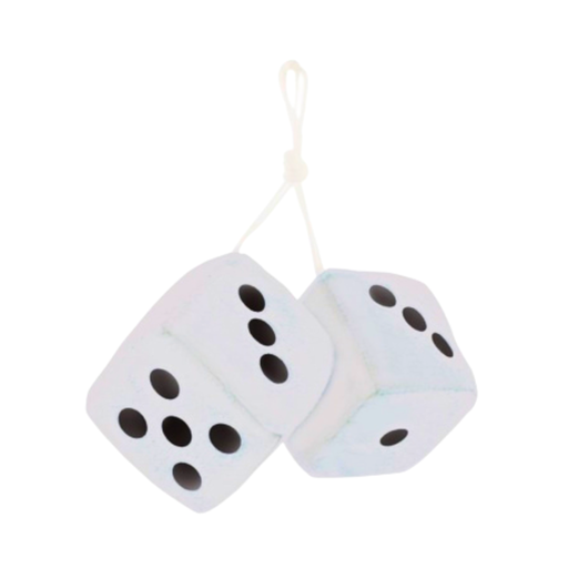 Classic Fuzzy Dice | White | United Pacific