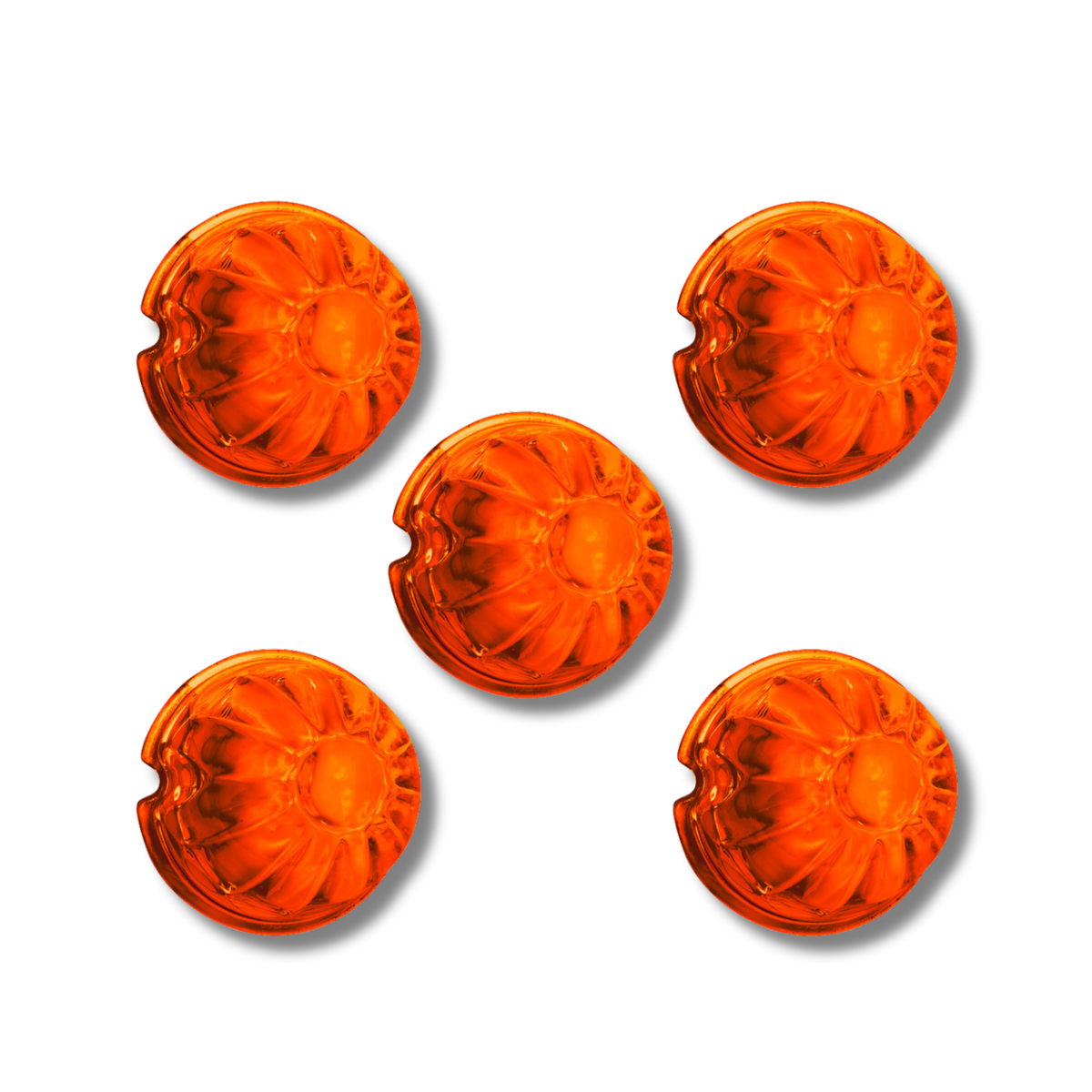 Dark Amber Watermelon Glass Marker Light Lens | United Pacific