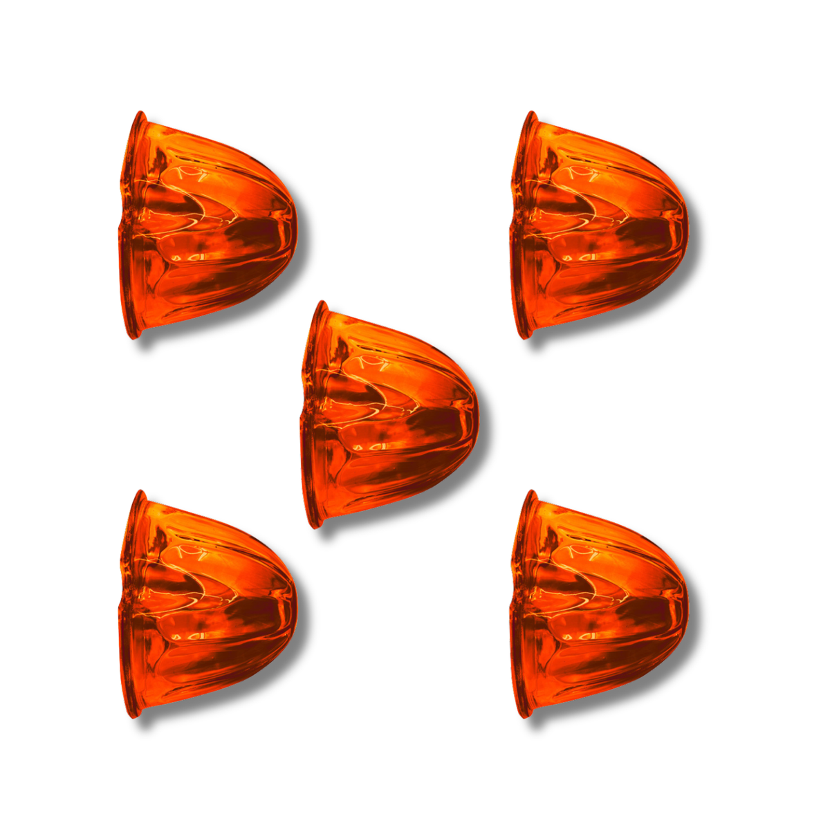 Dark Amber Watermelon Glass Marker Light Lens | United Pacific