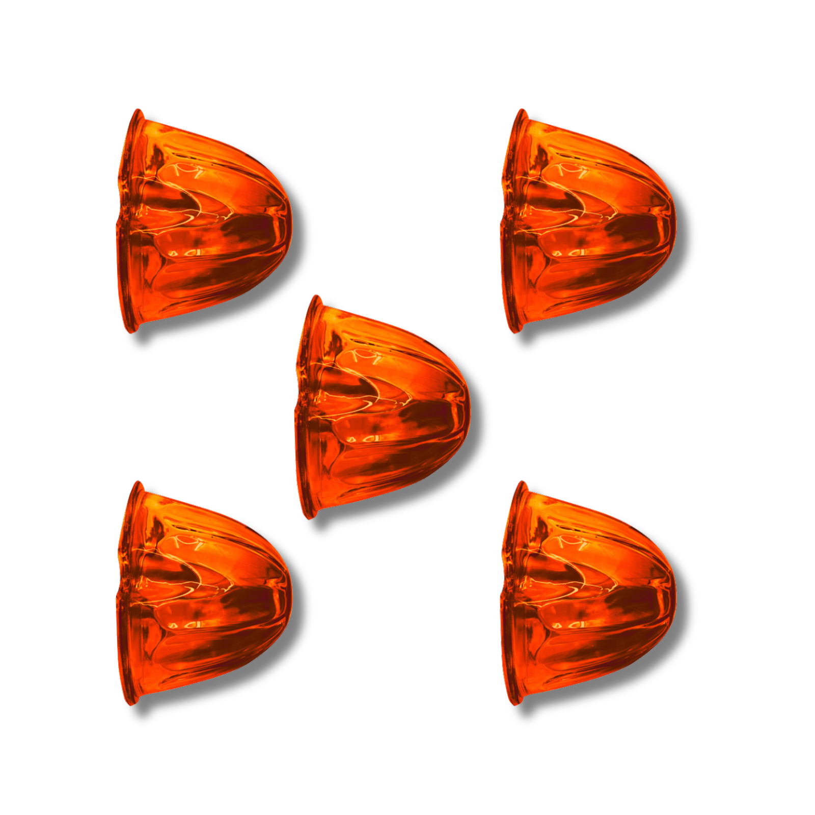 Dark Amber Watermelon Glass Marker Light Lens | United Pacific