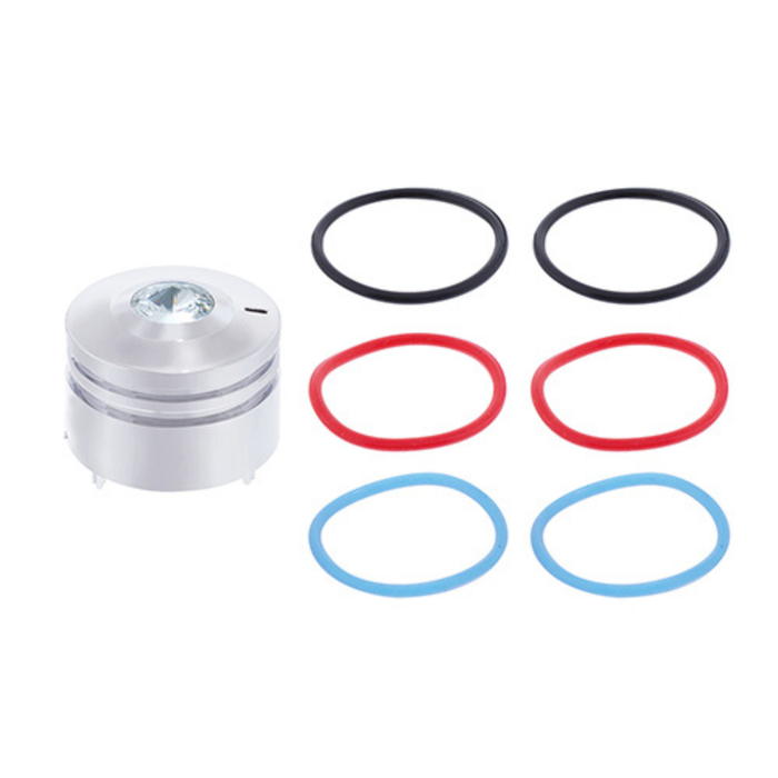 Deluxe Signature A/C Control Knob | Clear Crystal | Peterbilt | United Pacific