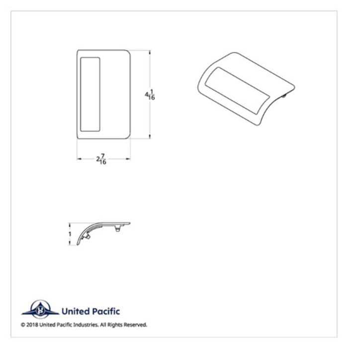 Door Courtesy Light Lens| OEM Style Replacement for Peterbilt | United Pacific