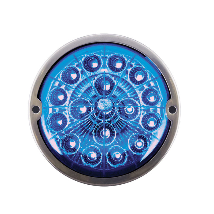 Double Fury Amber Blue Dual Color Watermelon Light | 17 LED | Stainless Bezel | United Pacific