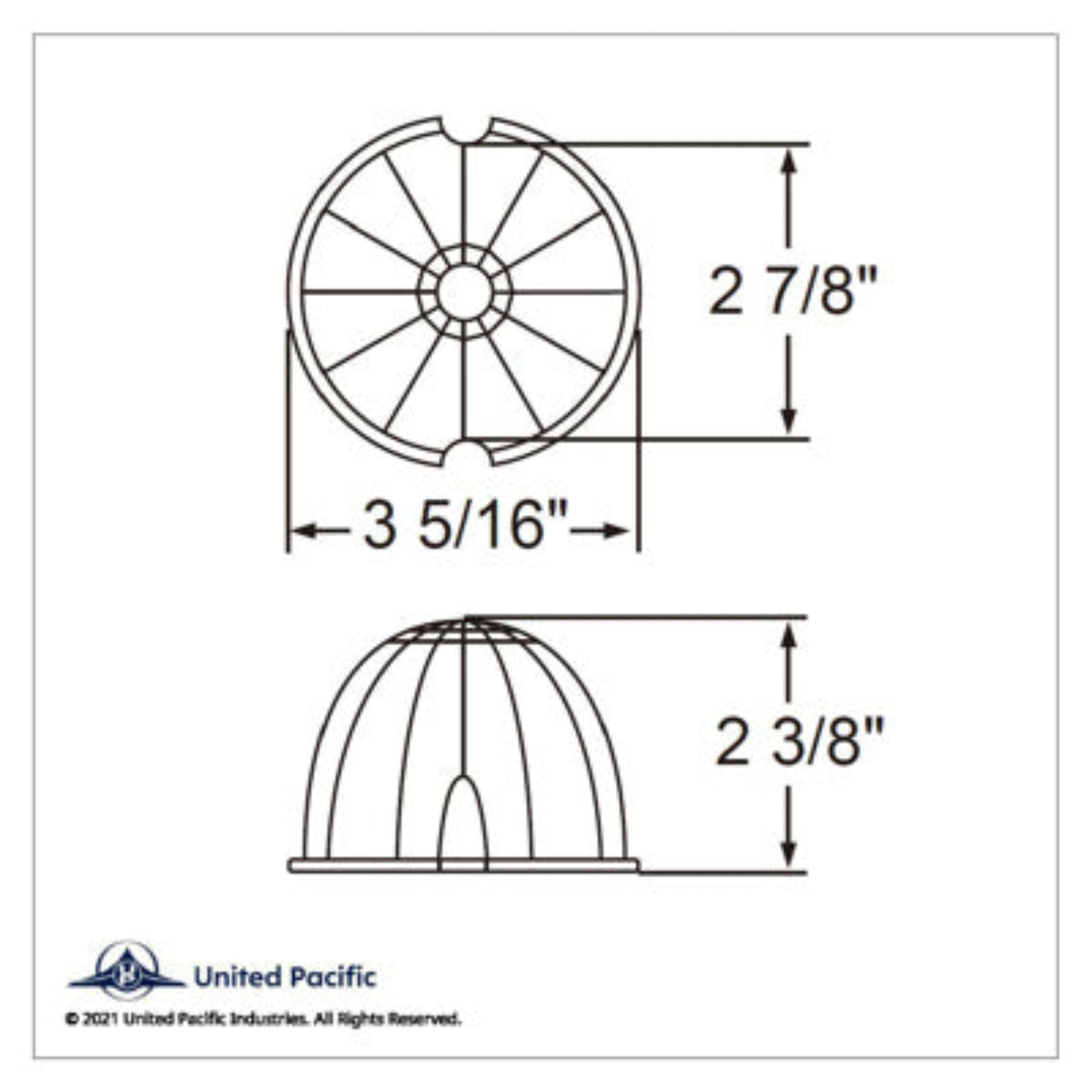 Dual Function Reflector Cab Light | Amber LED Clear Lens | United Pacific