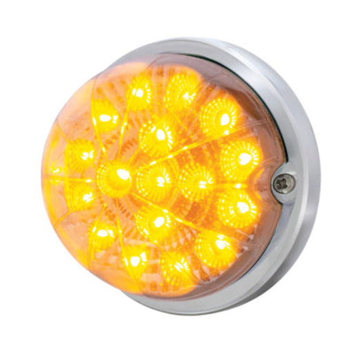 Dual Function Reflector Watermelon Flush Mount Kit | Amber LED Clear Lens | United Pacific