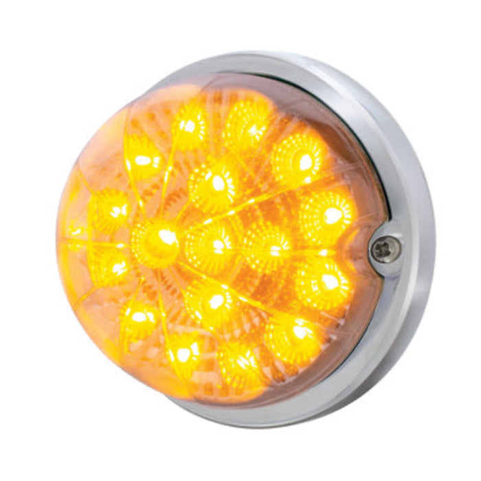 Dual Function Reflector Watermelon Flush Mount Kit | Amber LED Clear Lens | United Pacific