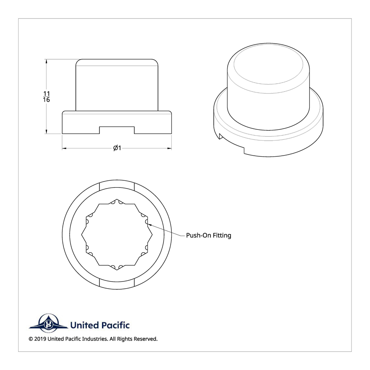 Flat Top Nut Covers Chrome 9/16 10 Pack | United Pacific
