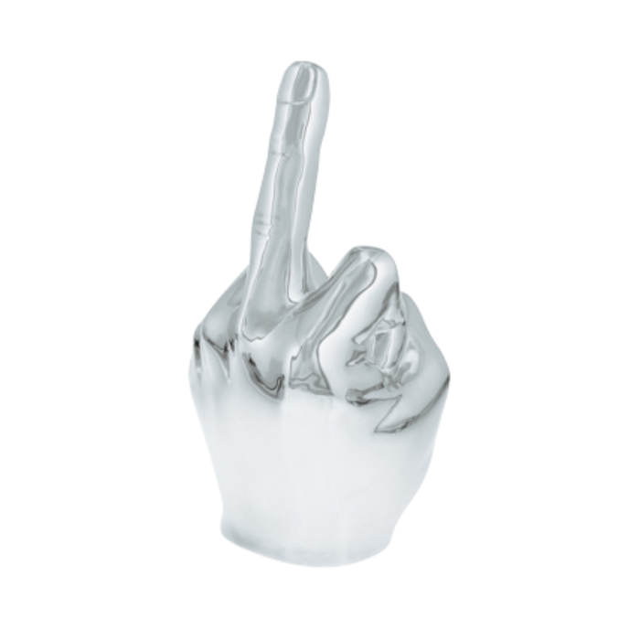 Flip Off Middle Finger Hood Ornament | Chrome | United Pacific