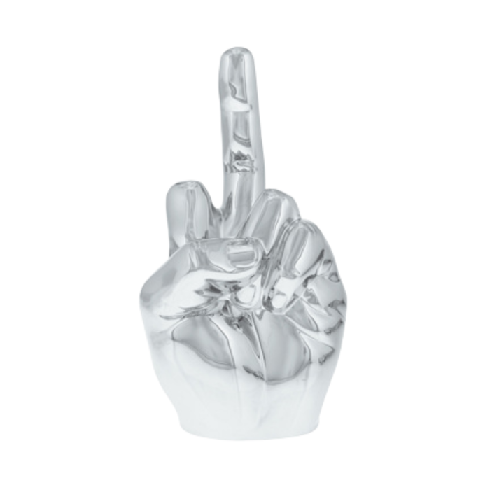 Flip Off Middle Finger Hood Ornament | Chrome | United Pacific