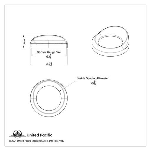 Speed / Tachometer Gauge Bezel with Visor for Freightliner Peterbilt | United Pacific