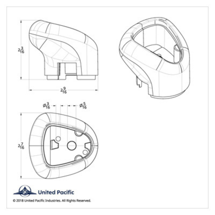 Gearshift Knob | 13/15/18 Speed Eaton Fuller | Chrome | United Pacific
