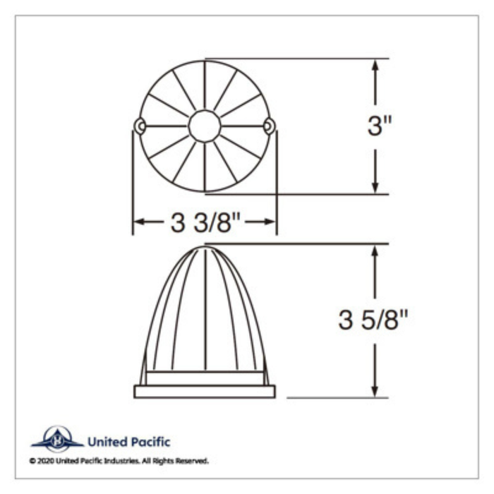 Grakon 1000 Style Cab Light | Amber LED Clear Lens | United Pacific