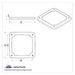 LED Square Double Face Light Bezel | Chrome Plastic | Without Visor | United Pacific