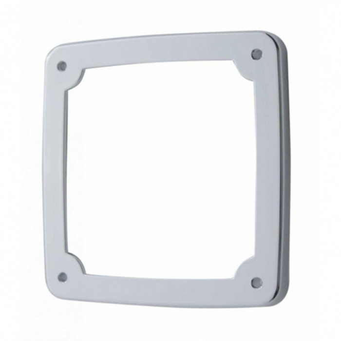 LED Square Double Face Light Bezel | Chrome Plastic | Without Visor | United Pacific