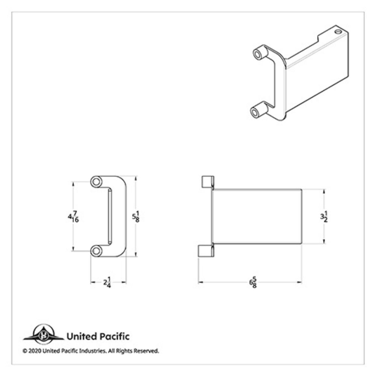 Light & CB Antenna Bracket | Driver Side | 2018–2025 Freightliner Cascadia | United Pacific