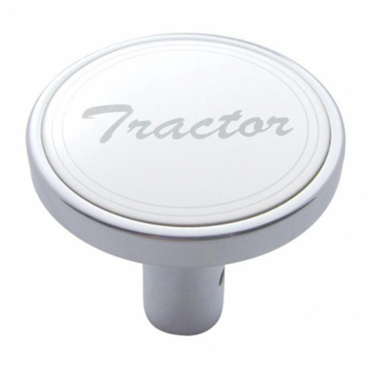 Long Air Valve Knob | Stainless Plaque Cursive Script Trailer | United Pacific