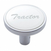 Long Air Valve Knob | Stainless Plaque Cursive Script Tractor | United Pacific