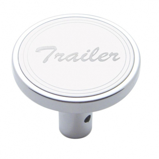 Long Air Valve Knob | Stainless Plaque Cursive Script Trailer | United Pacific