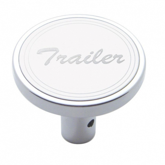 Long Air Valve Knob | Stainless Plaque Cursive Script Trailer | United Pacific