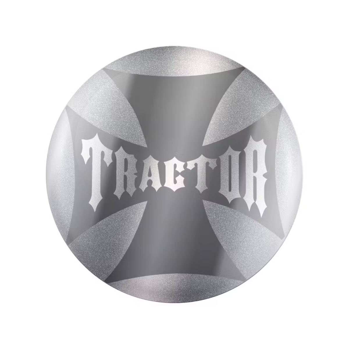 Maltese Cross Air Valve Knob Sticker | Silver Tractor | United Pacific