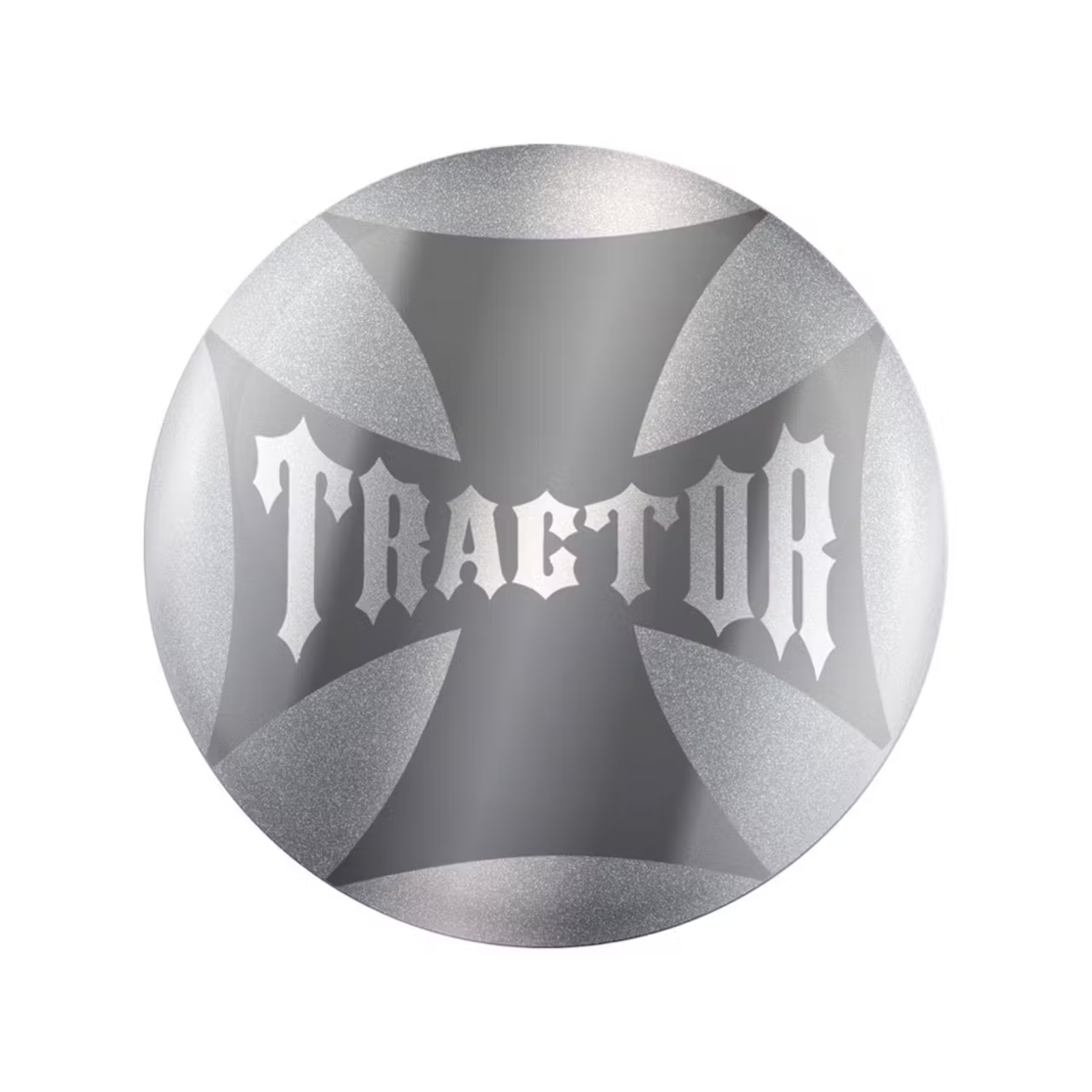 Maltese Cross Air Valve Knob Sticker | Silver Tractor | United Pacific