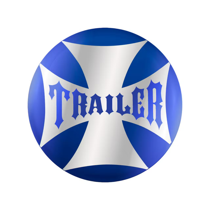 Maltese Cross Air Valve Knob Sticker | Blue Trailer | United Pacific