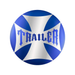 Maltese Cross Air Valve Knob Sticker | Blue Trailer | United Pacific